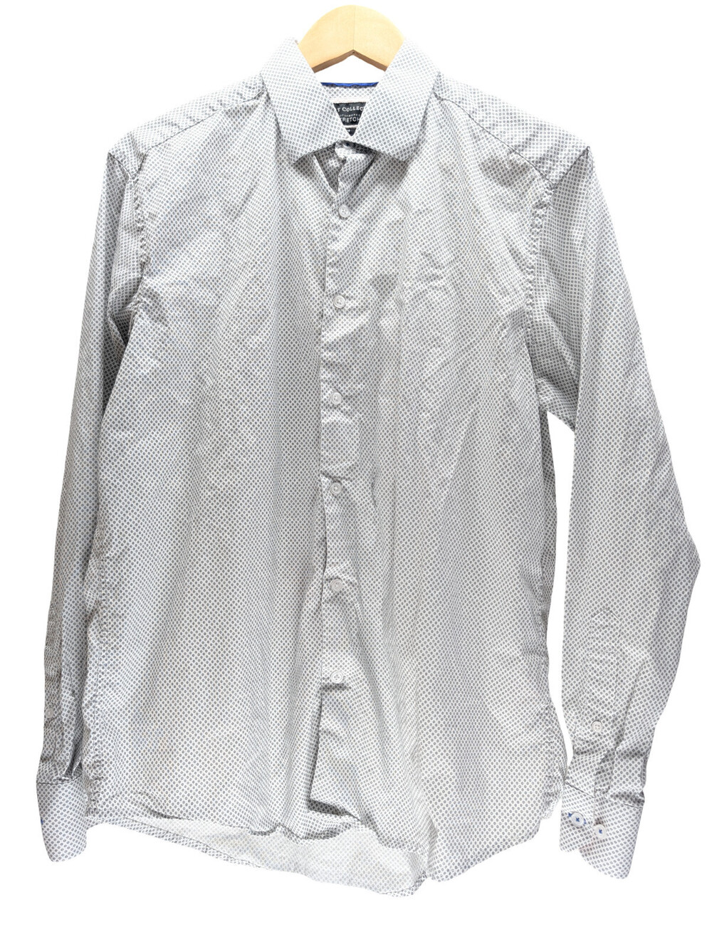 Report Collection Dress Shirt  Slim Fit Stretch Dot Print